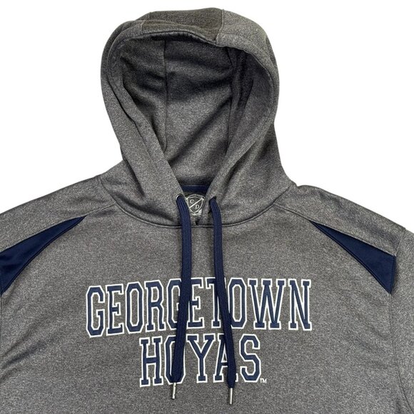Georgetown Hoyas Hoodie Sweatshirt Mens Large L Gray Pullover University - Picture 3 of 10